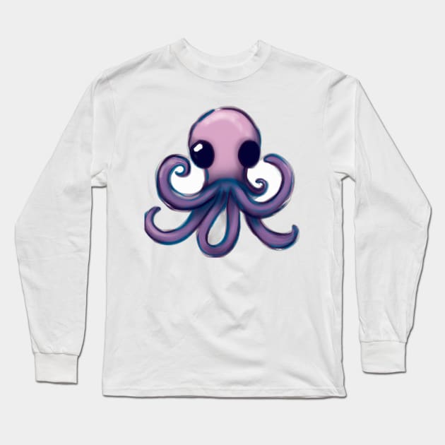 Cute Octopus Drawing Long Sleeve T-Shirt by Play Zoo